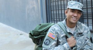 An Army veteran in uniform