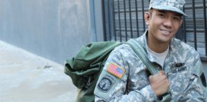 An Army veteran in uniform