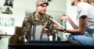 Tampa veteran talking to doctor about ptsd