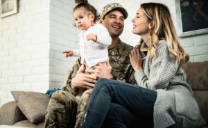 A Tampa veteran with his family