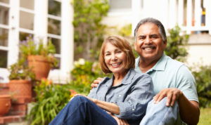 Senior Couple in Their Garden